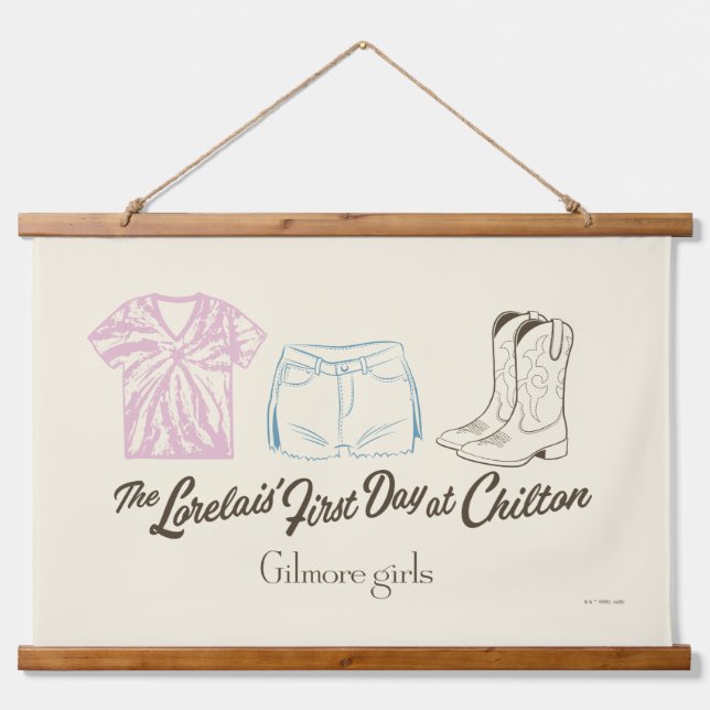 Gilmore Girls Lorelai Chilton Outfit Design Wandteppich Mit Holzrahmen (Vorne)