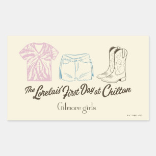 Gilmore Girls Lorelai Chilton Outfits Design Rechteckiger Aufkleber