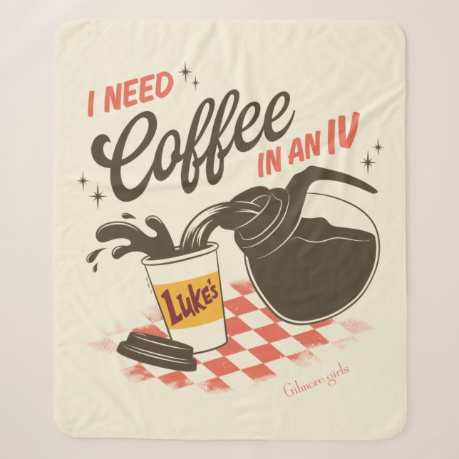 Gilmore Girls Luke’s Coffee IV Quote Sherpadecke (Vorderseite)