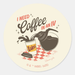 Gilmore Girls Luke’s Coffee IV Zitat Runder Aufkleber