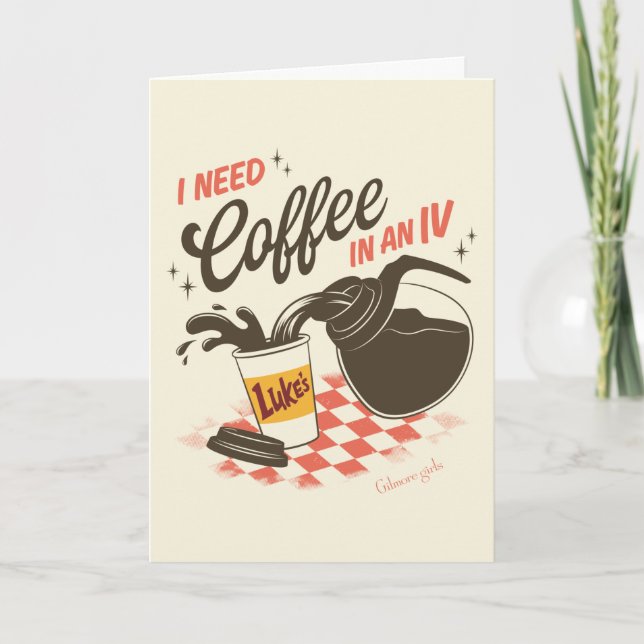 Gilmore Girls Luke's Coffee IV Zitat Karte (Vorderseite)