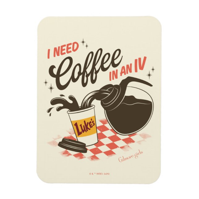 Gilmore Girls Luke's Coffee IV Zitat Magnet (Vertikal)