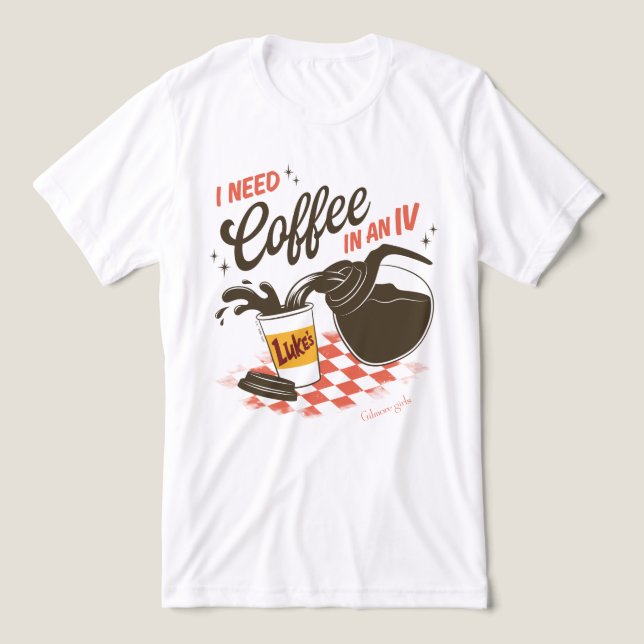 Gilmore Girls Luke's Coffee IV Zitat Tri-Blend Shirt (Design Vorderseite)