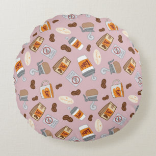 Gilmore Girls   Luke's Diner Coffee Pattern Rundes Kissen