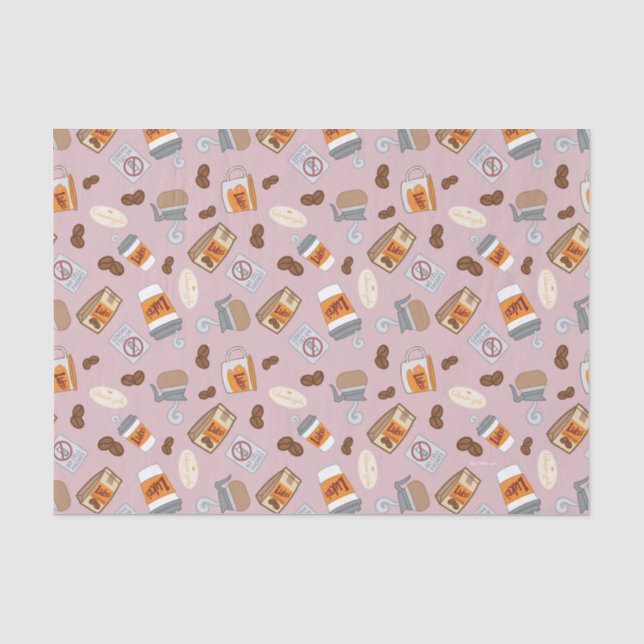 Gilmore Girls | Luke's Diner Coffee Pattern Seidenpapier (Vorderseite)