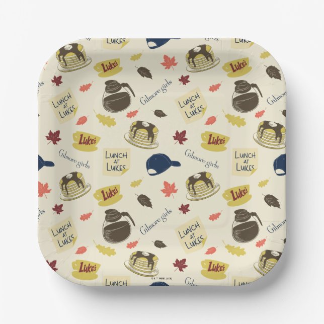 Gilmore Girls Lunch at Luke’s Pattern Pappteller (Vorderseite)