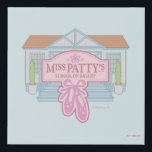 Gilmore Girls | Miss Patty's School of Ballet Künstlicher Leinwanddruck<br><div class="desc">Genießen Sie den Charme von Stars Hollow mit dieser wunderbaren Illustration von Miss Patty's School of Ballet. Dieses Design mit den berühmten Ballettschuhen und dem pastellrosa Schild prägt das Wesen des geliebten Tanzstudios,  in dem so viele Stadtgeschichten beginnen.</div>