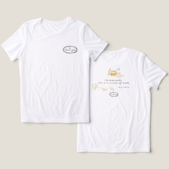 Gilmore Girls Rory Book Quote Design Tri-Blend Shirt (Design Vorderseite & Rückseite)