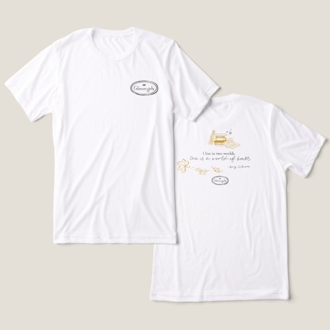 Gilmore Girls Rory Book Quote Design Tri-Blend Shirt (Design vorne & hinten)
