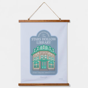 Gilmore Girls Stars Hollow Library Wandteppich Mit Holzrahmen