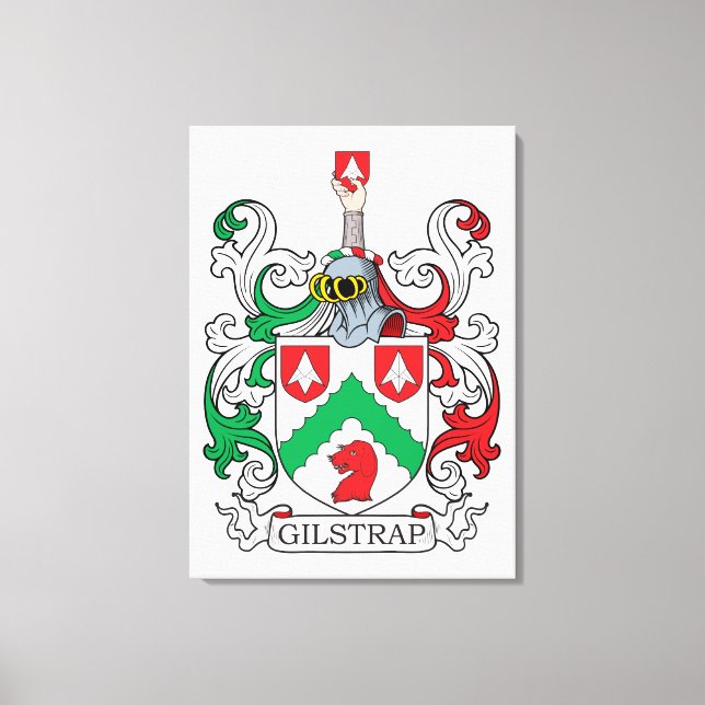 Gilstrap-Familienwappen Leinwanddruck (Vorderseite)