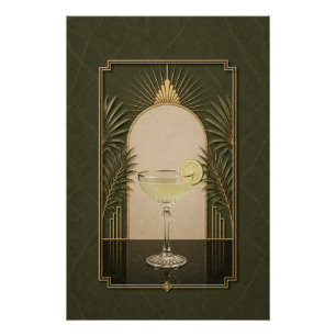 Gimlet Art Deco Poster Bar Kunst