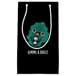 Gimme A Kale Funny Veggie Pun Dark BG Kleine Geschenktüte