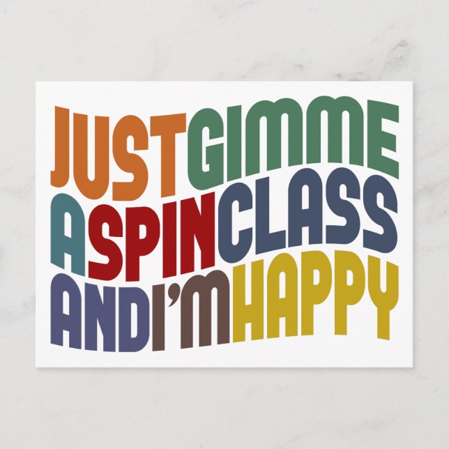 Gimme A Spin Class Postkarte (Vorderseite)
