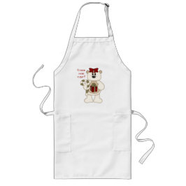Gimme etwas Zucker! Niedlicher Weißer Weihnachtsbä Lange Schürze