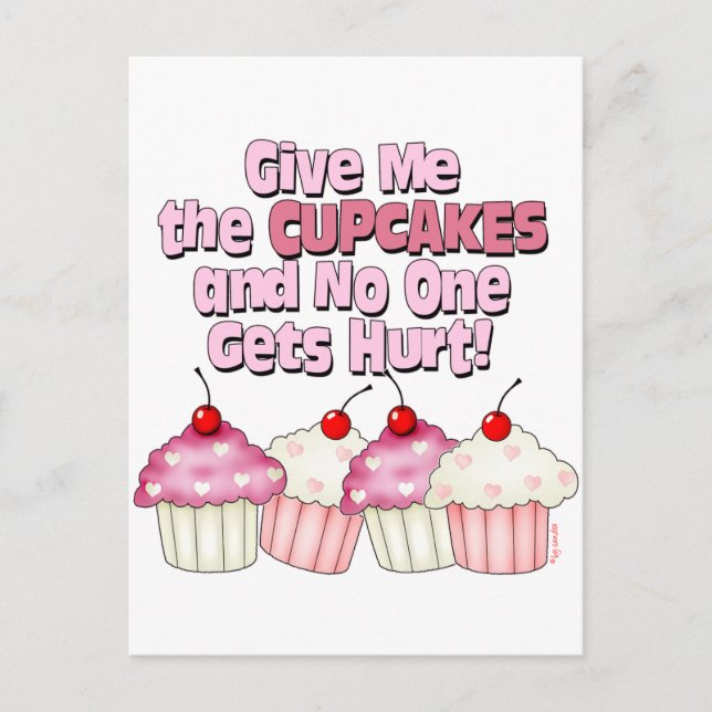 Gimme the Cupcakes Postkarte (Vorderseite)