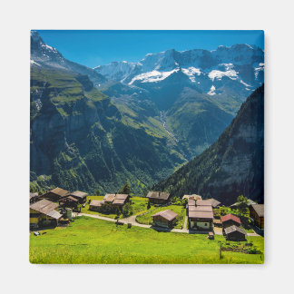 Gimmelwald in den Schweizer Alpen - Schweiz Magnet