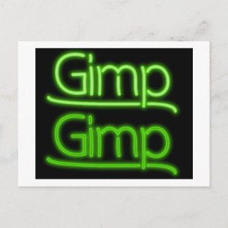 Gimp-Zeichen Postkarte
