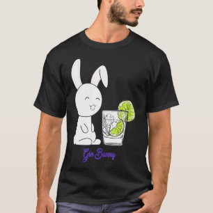 Gin Bunny Rabbit Konzert Party Bar Drinking Alcoho T-Shirt