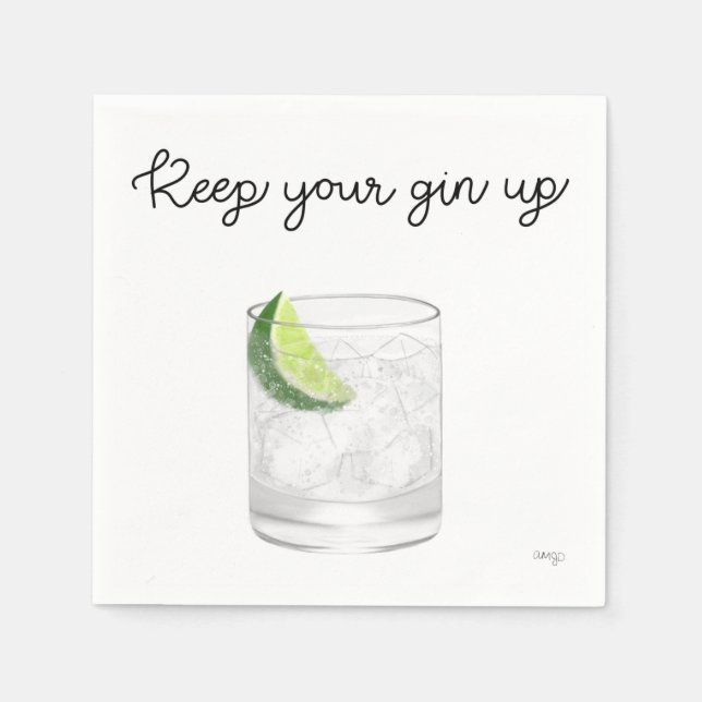 Gin-Cocktail-Servietten Serviette (Vorderseite)