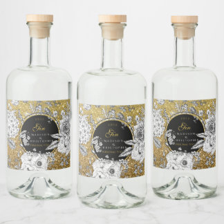 Gin Dotted bottle Alkoholflaschenetikett