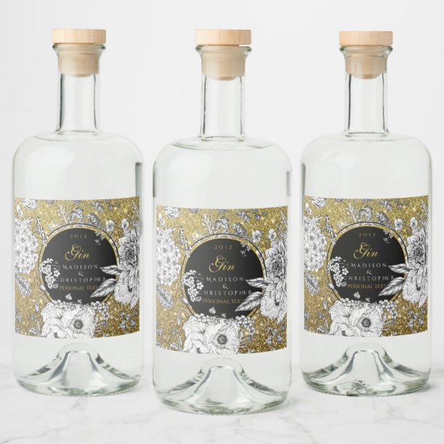 Gin Dotted bottle Alkoholflaschenetikett (Flaschen)