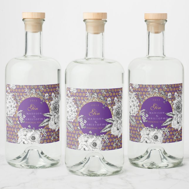 Gin Dotted bottle Alkoholflaschenetikett (Flaschen)