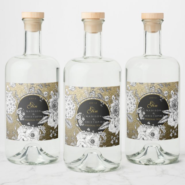 Gin Dotted bottle Alkoholflaschenetikett (Flaschen)