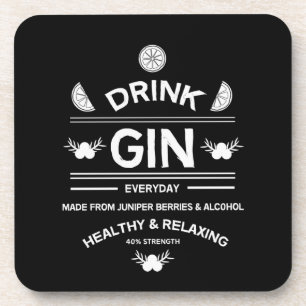 Gin Drinkers LIEBE WOHNGESTALTUNG Bars Servi Getränkeuntersetzer