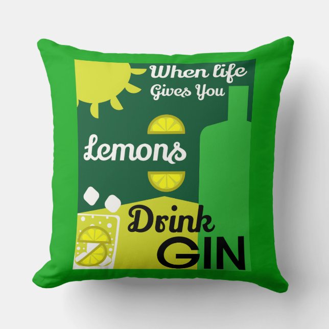 Gin Drinkers | LIEBE | WOHNGESTALTUNG | Bars Servi Kissen (Vorderseite)