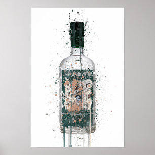 Gin-Flaschen-Wandkunst-Druck 'Deep Pine' Poster