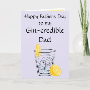 Gin Pun Vaters Day Card Karte