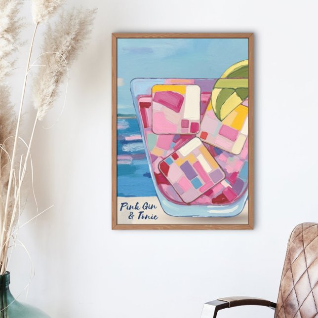 GIN ROSE ET POSTER TONIQUE (Créateur téléchargé)