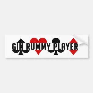 Gin Rummy Player Autoaufkleber