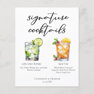 Gin & Tonic Mai Tai Signature Cocktails Menü