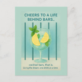 Gin Tonic Party Cocktail Birthday Greeting Postkarte