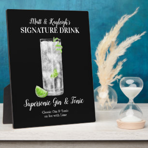 Gin & Tonic • PERSONALISIERE diesen Signature Drin Fotoplatte