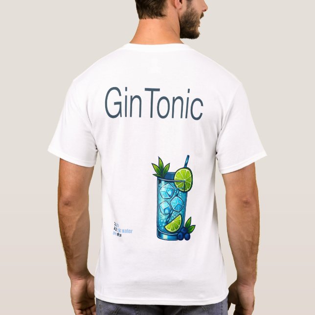 Gin Tonic T-Shirt – Crisp Botanical Cocktail (Rückseite)