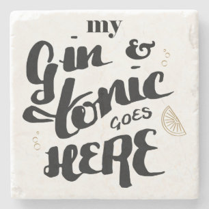 Gin- und Toni-Zitronengetränke Untersetzer