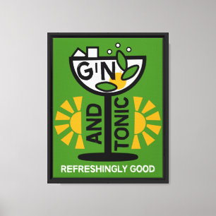 Gin-und-Tonic-Trinker-Kunst Leinwanddruck