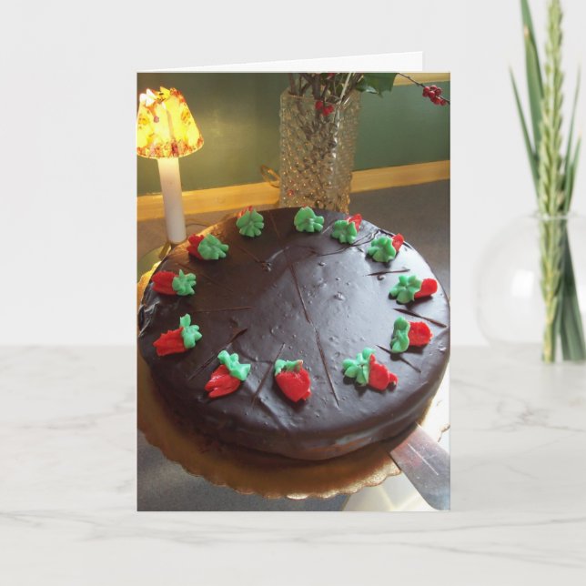 Gina Kuchen Feiertagskarte (Vorderseite)