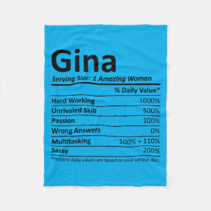Gina Rition Personalisierter Name Lustige Igovernm Fleecedecke