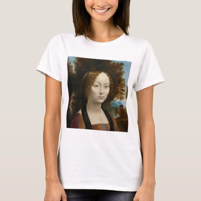 Ginevra de Benci by Leonardo da Vinci T-Shirt (Vorderseite)