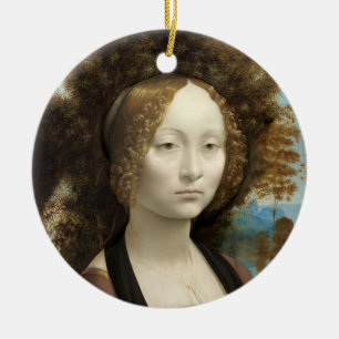 Ginevra de' Benci Leonardo da Vinci Keramik Ornament