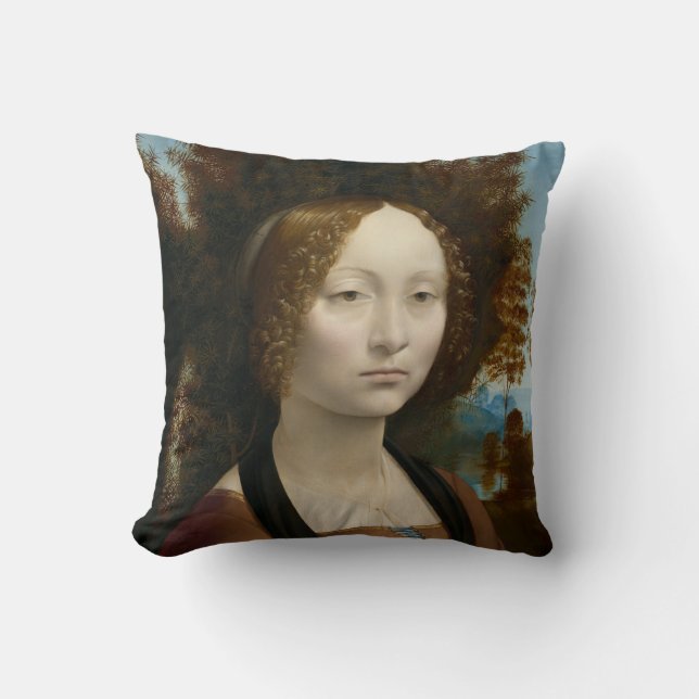 Ginevra de Benci von Leonardo da Vinci Kissen (Vorderseite)