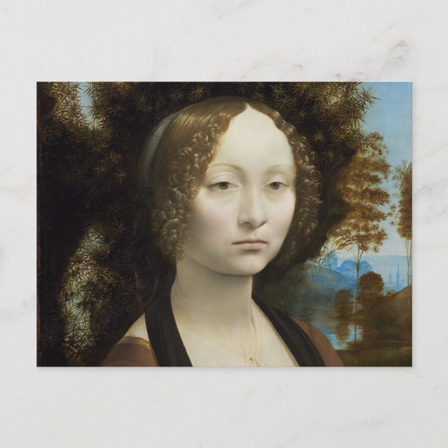 Ginevra de Benci von Leonardo da Vinci Postkarte (Vorderseite)