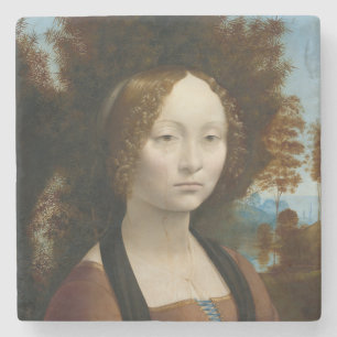Ginevra de Benci von Leonardo da Vinci Steinuntersetzer