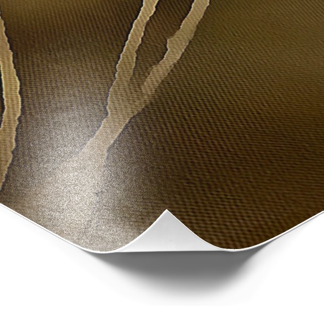 Gingembre adorable Tabby Chat Poster Portrait anim (Coin)