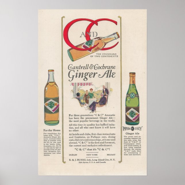 Ginger Ale Ad der 1920er Poster (Vorne)