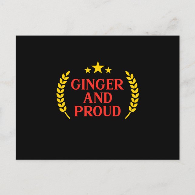 Ginger And Proud Redhead Red Hair Redheads Gift Postkarte (Vorderseite)